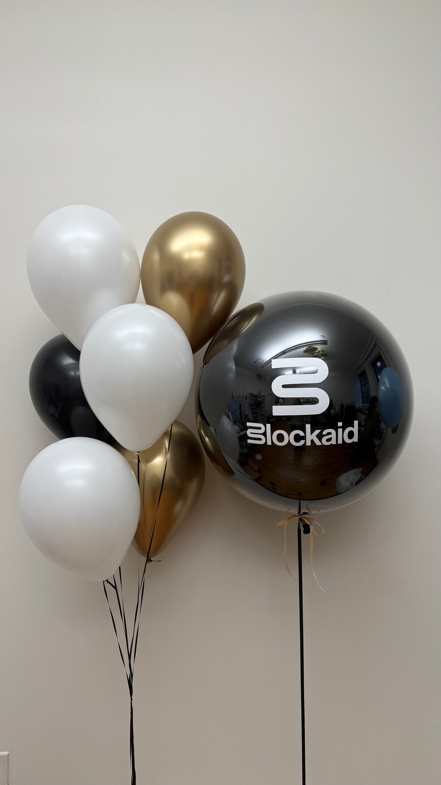 Branded Large Balloon + Latex Bunch Set (Monochrome Logo)
