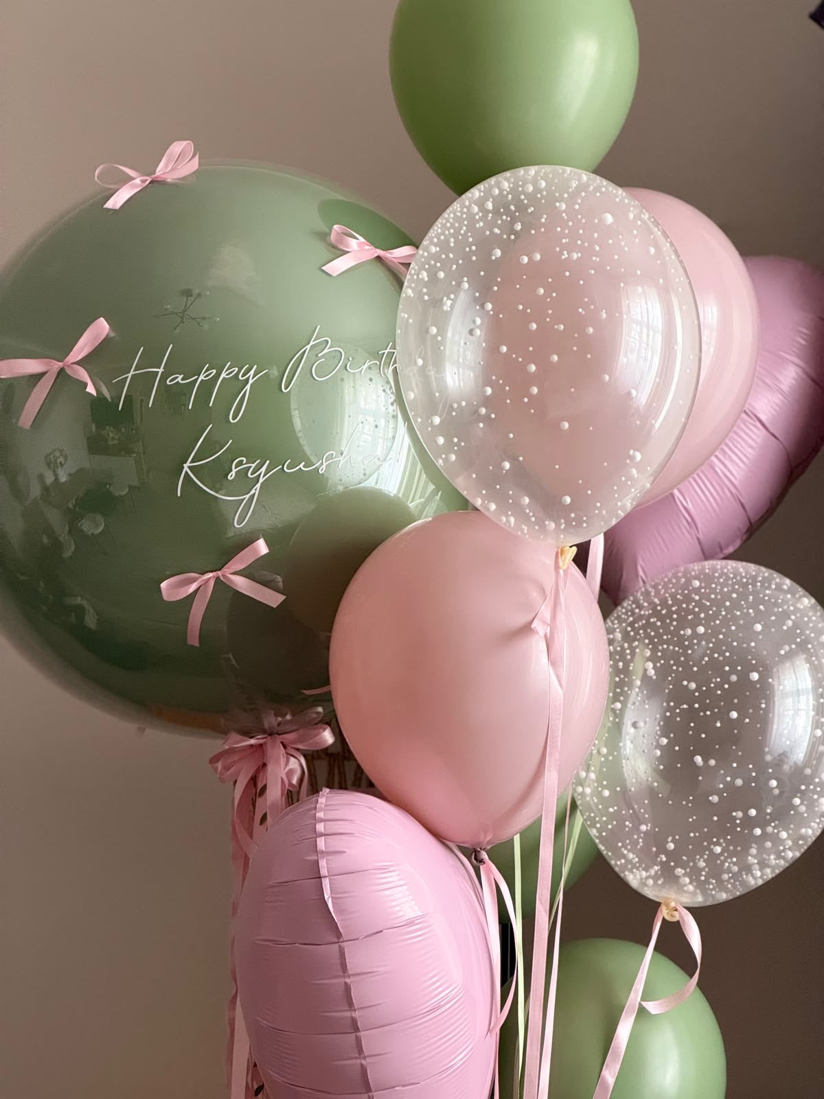 Strawberry Matcha Balloon Set