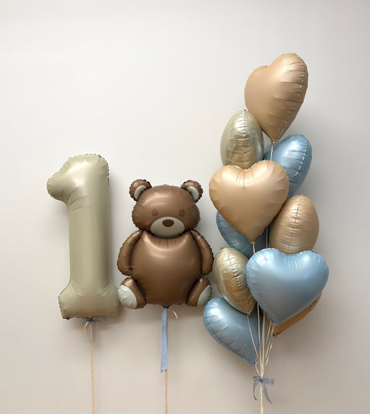 Cutie Teddy Bear Birthday Set / Pink and Blue