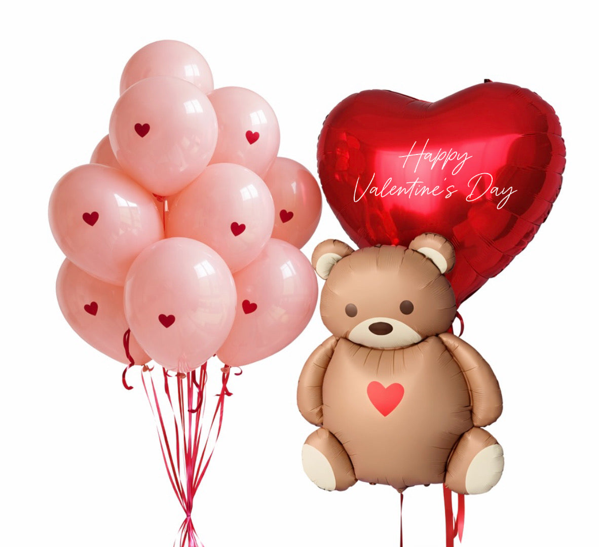 Sweet Valentine Teddy Balloon Set