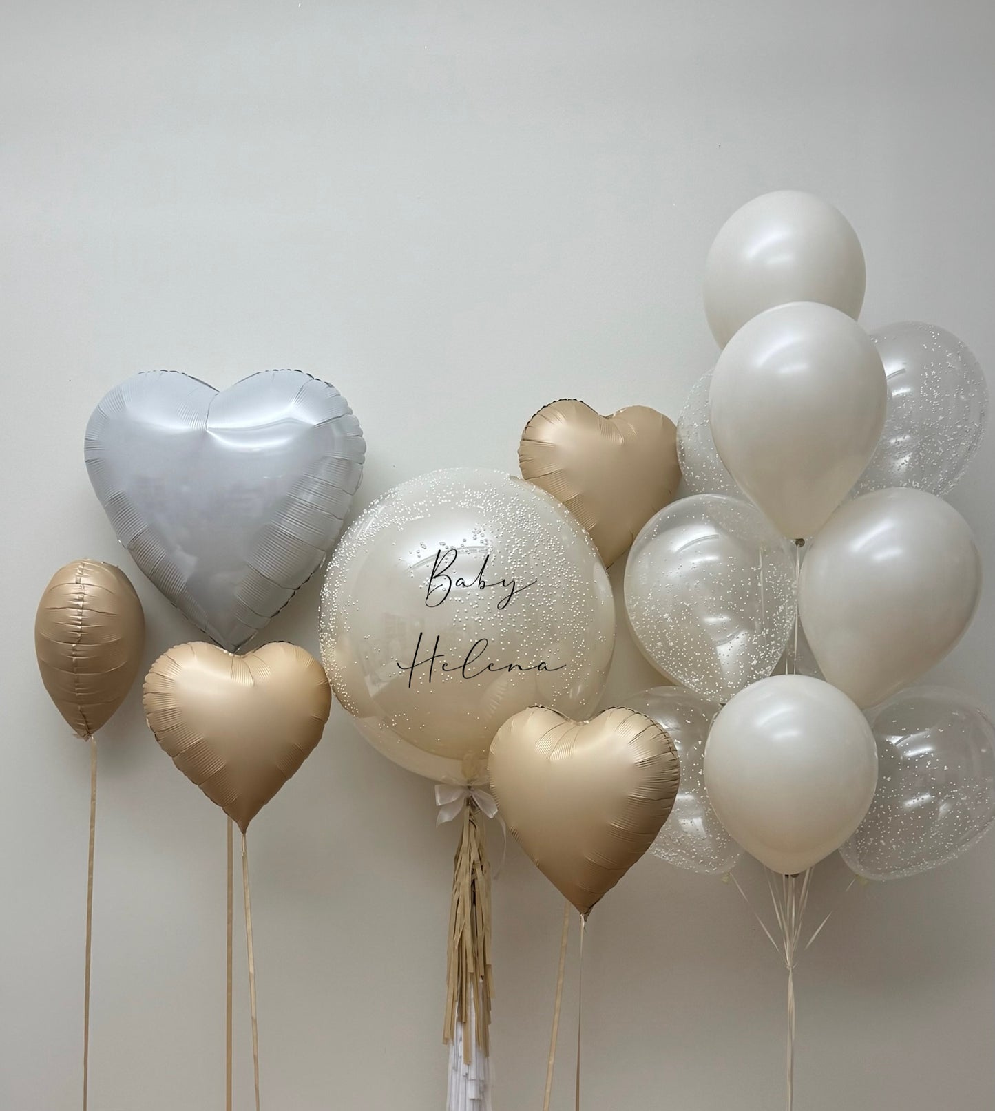 Cream Baby Surprise Balloon Set