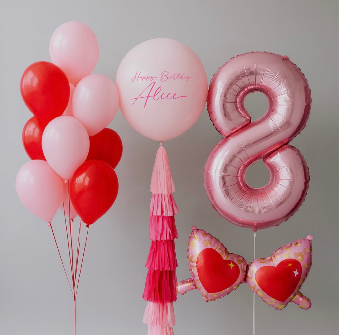 Pink Heart Glam Balloon Set