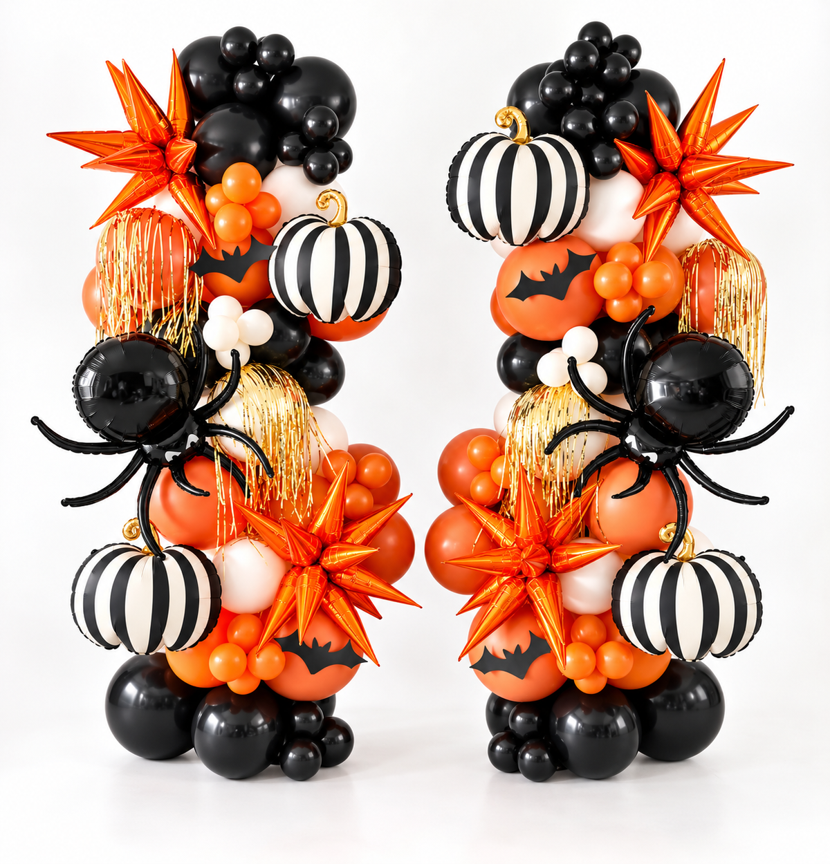 Spooky Pumpkin Balloon Columns