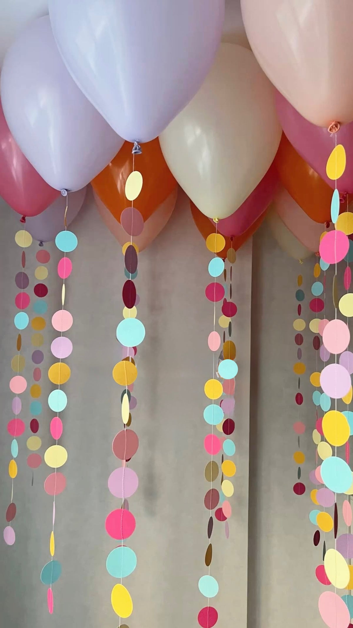 Colorful Ceiling Balloons hanging circle garlands