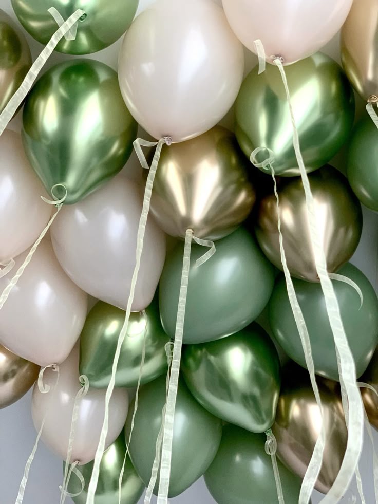 Green Olive + Chrome Shades Balloons