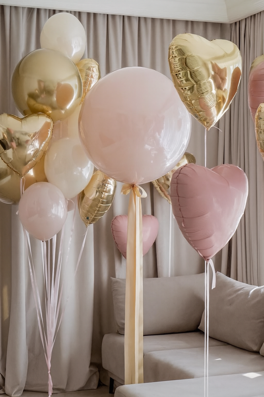Golden Blush Baby - Balloon Set