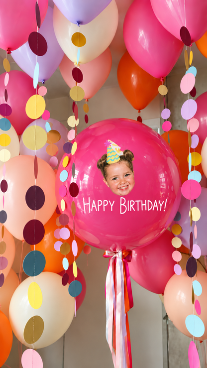 Personalized Birthday Portrait Balloon Set