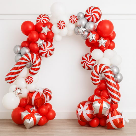 Peppermint Candyland Balloon Arch