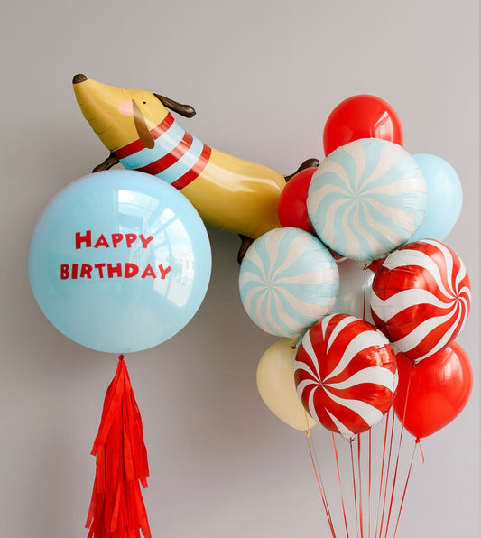 Candy Swirl Birthday Balloon Set