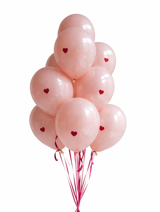 Pink Glossy Heart - Bouquet