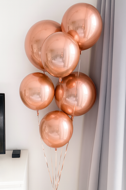 Chrome Sphere Balloons Bouquet