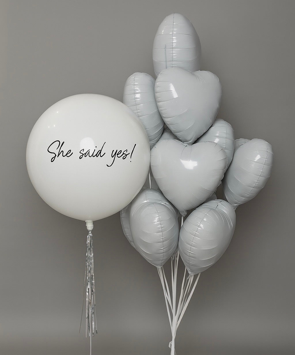 White Balloons Bouquet
