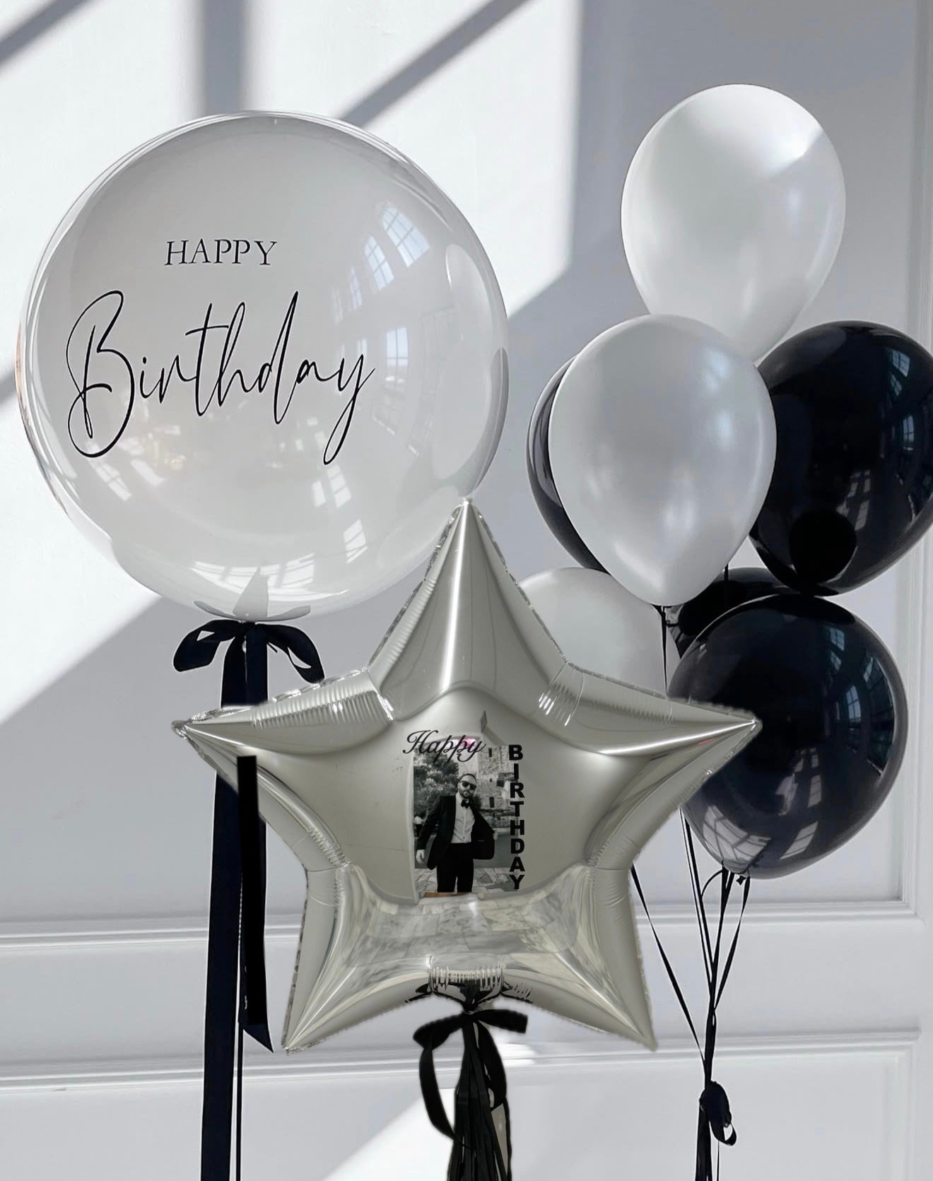 Black Tie Birthday Balloon Set