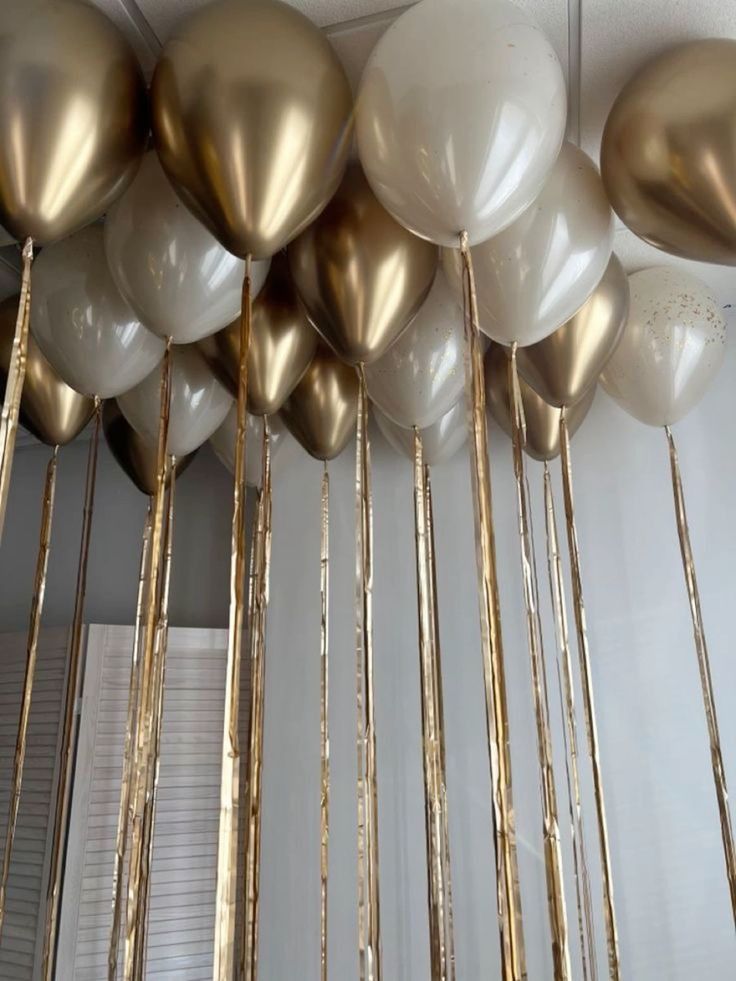 Gold and Cream Balloons