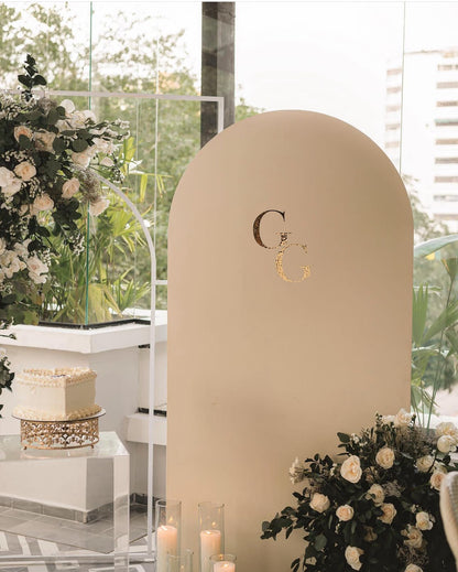 Eternal Ivory Bloom - Backdrop & floral installation