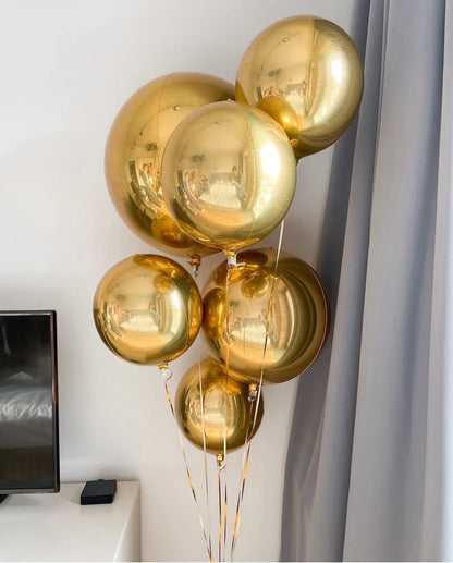 Chrome Sphere Balloons Bouquet