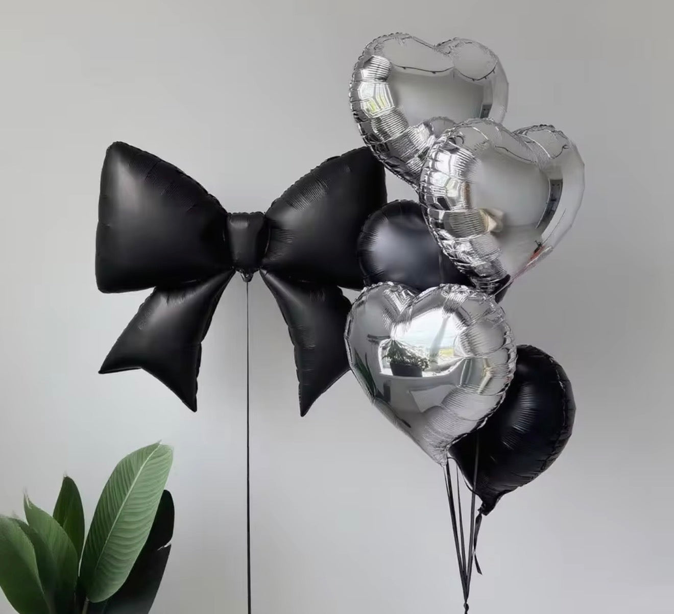 Black Bow & Chrome Hearts Set