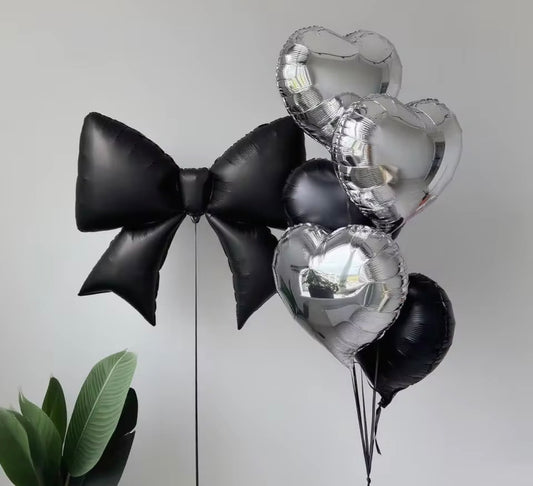 Black Bow & Chrome Hearts Set
