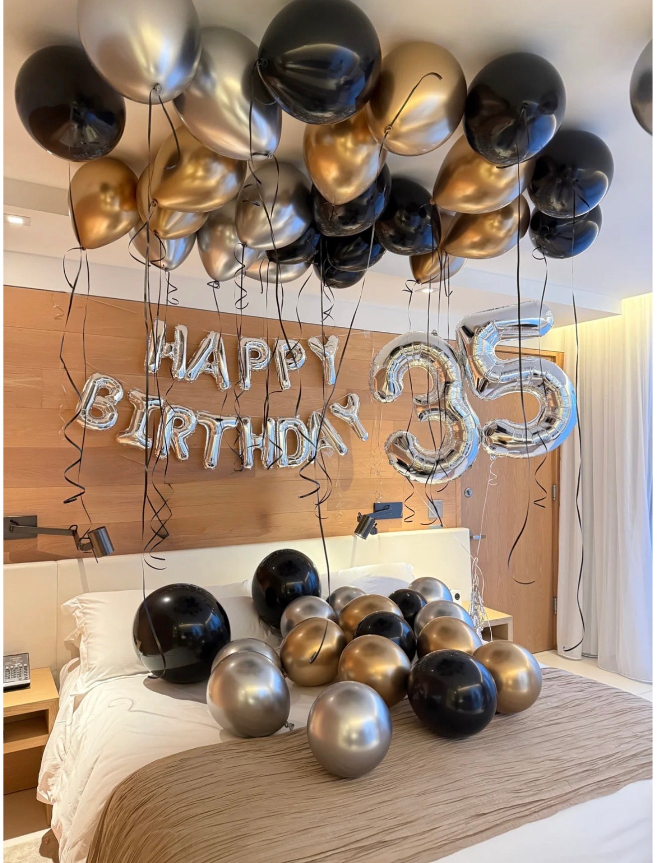 Black & Chrome - Birthday Room Decor