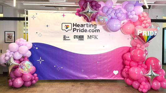 Step and Repeat Backdrop - Balloon garland