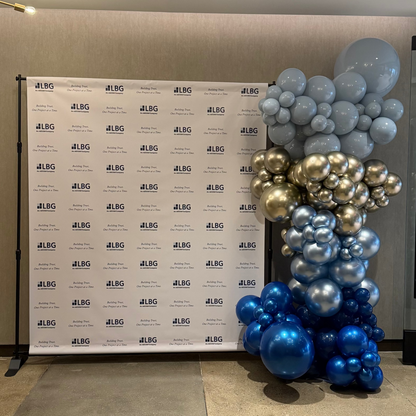 Step and Repeat Backdrop - Balloon garland