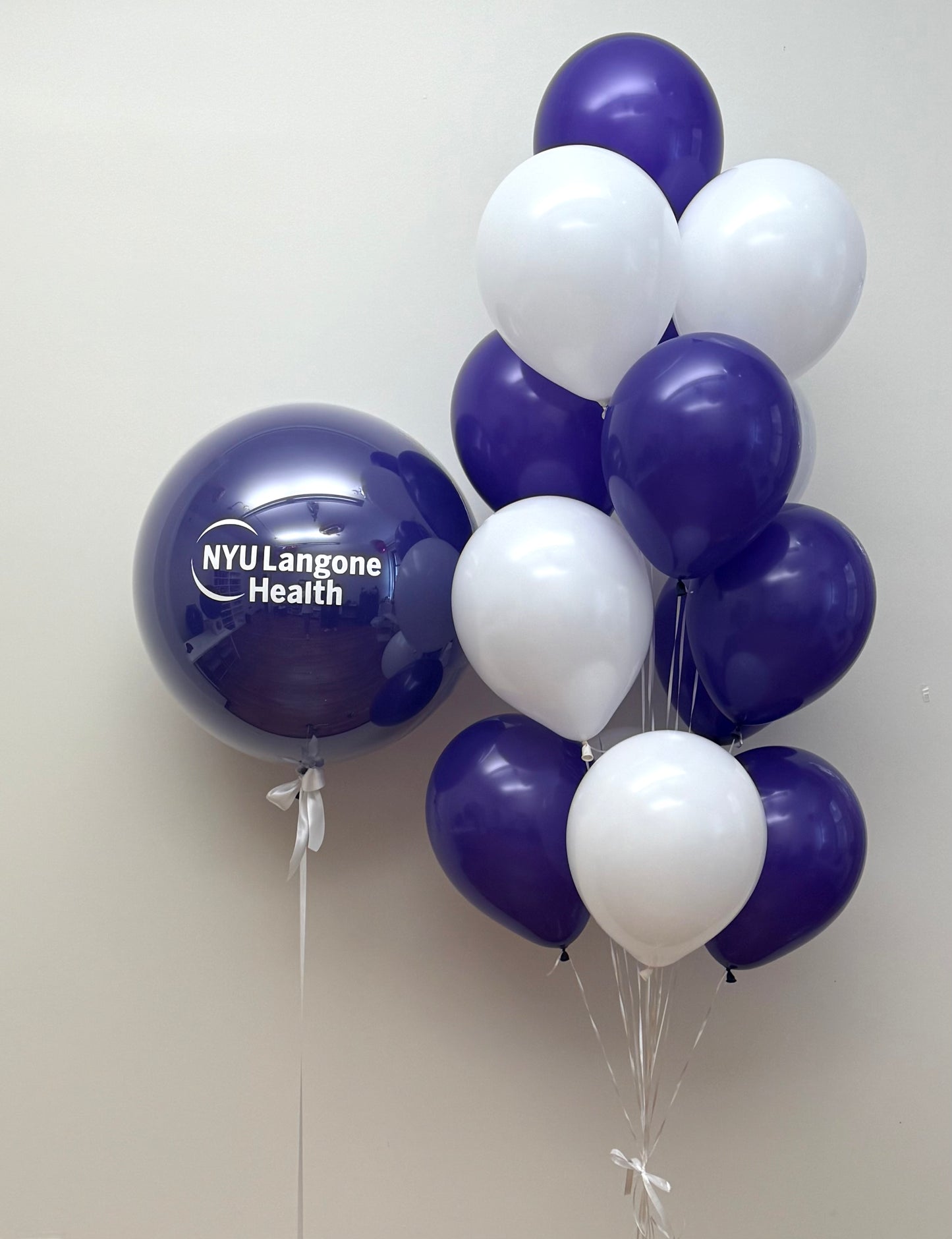 Branded Large Balloon + Latex Bunch Set (Monochrome Logo)