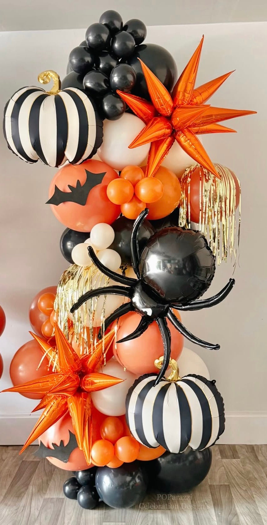 Spooky Pumpkin Balloon Columns