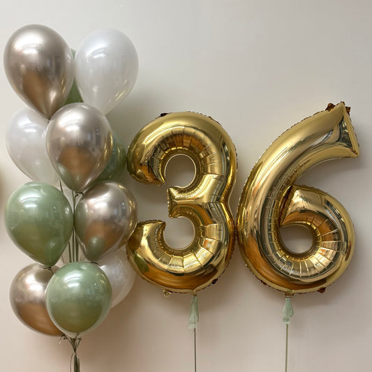 Gold & Olive Balloon Set