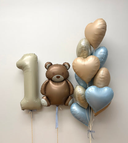 Cutie Teddy Bear Birthday Set / Pink and Blue