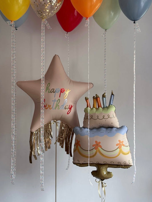 Cake & Confetti Birthday Balloon Set