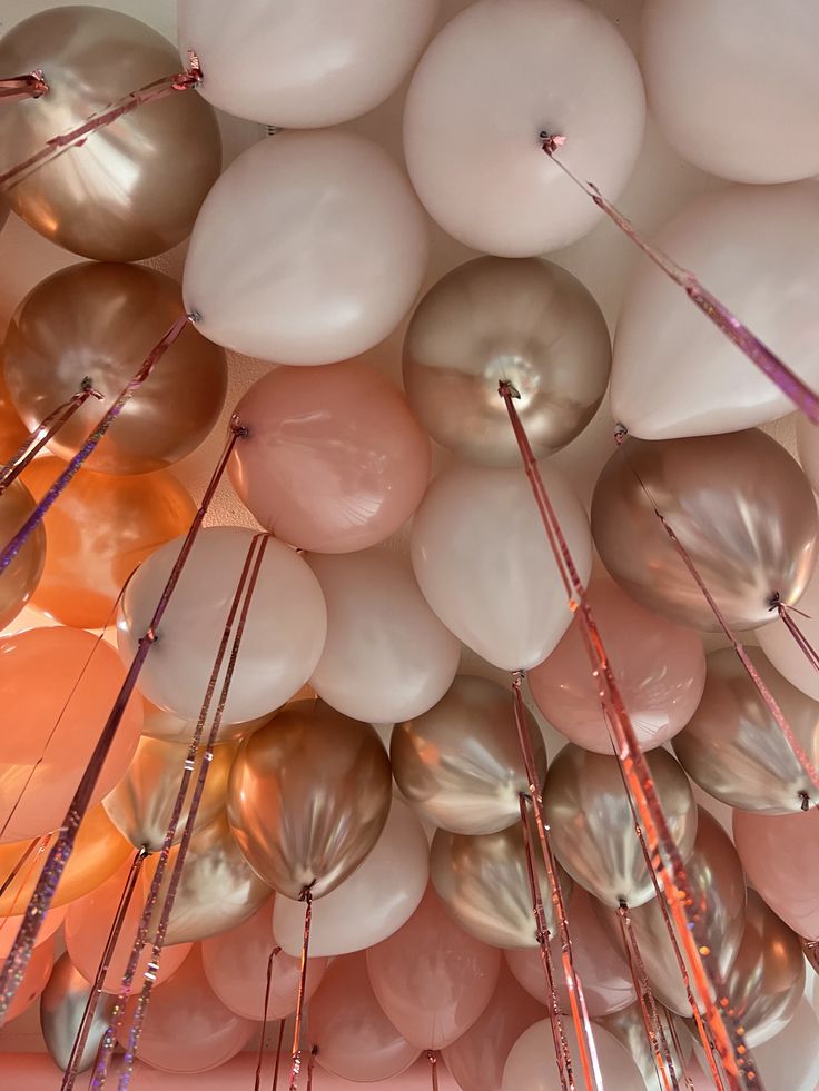 Rosewood Cream Golden Balloons