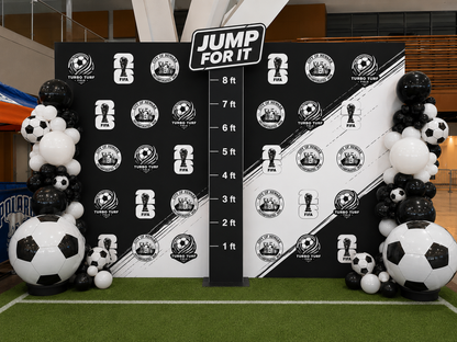 Step and Repeat Backdrop - Soccer Edition Balloon Garland