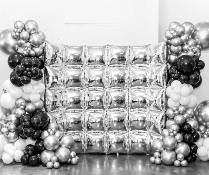 Square Silver Wall - Backdrop