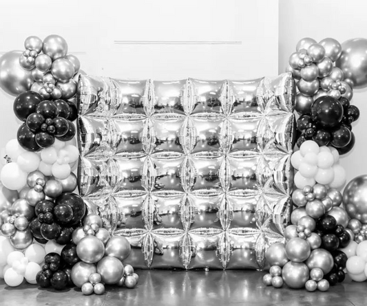 Square Silver Wall - Backdrop