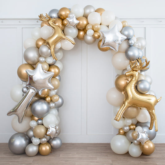 Winter Starlight Reindeer - Balloon Arch