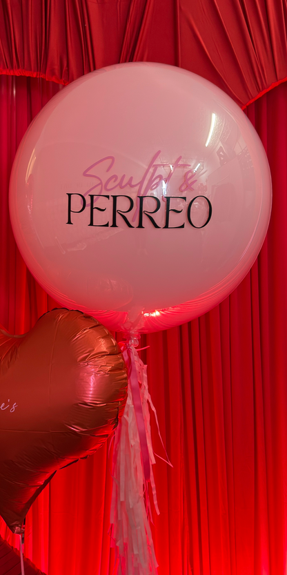Large Custom Latex Balloon (Single – Monochrome Logo)