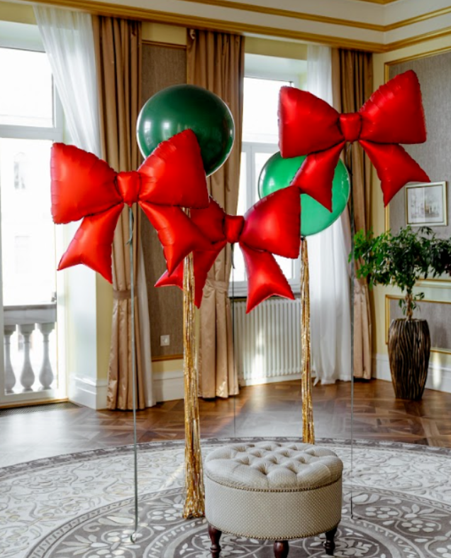 Classic Red Bows - Balloons Surprise Set