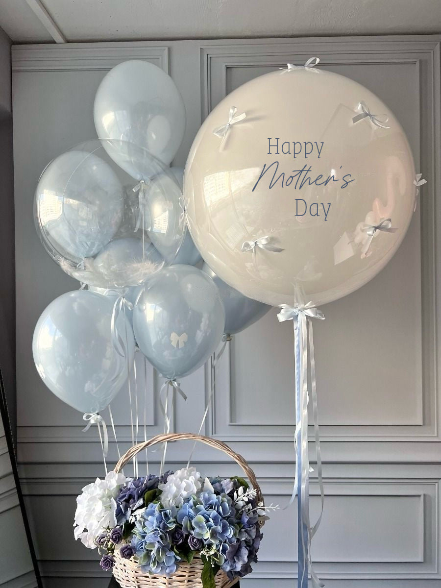 Soft Blue Mother’s Day Balloon Set