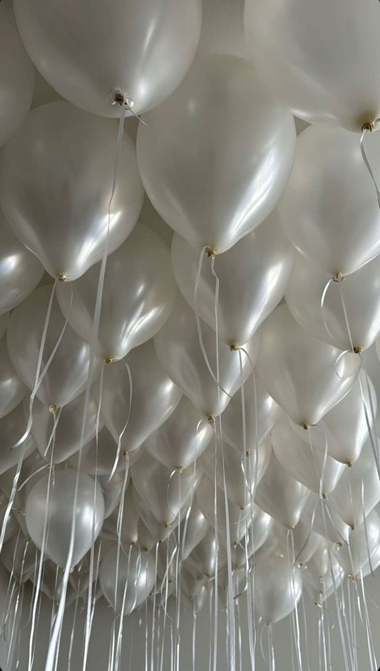 Pearl White Ceiling Balloons