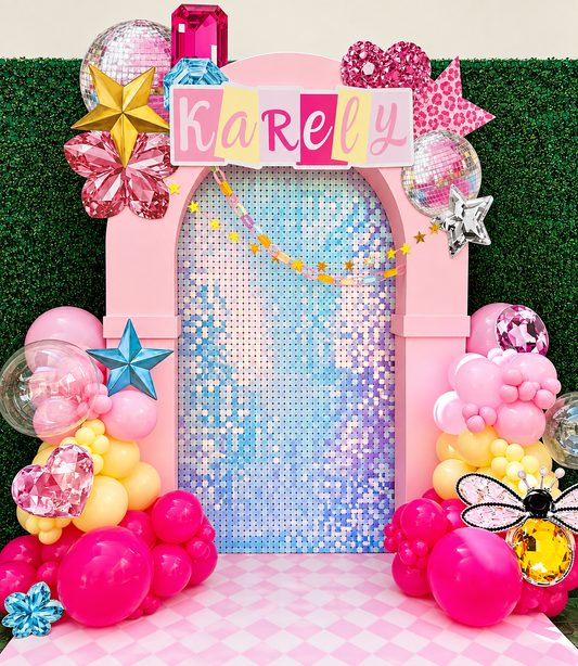Pastel Gem Sequin Backdrop