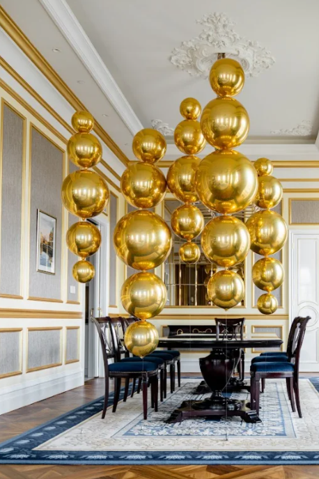 Golden Symphony - Floating Spheres