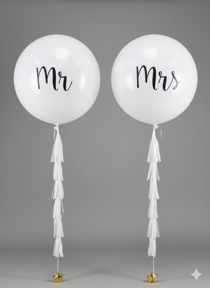 Mr & Mrs Custom Balloons - Duo