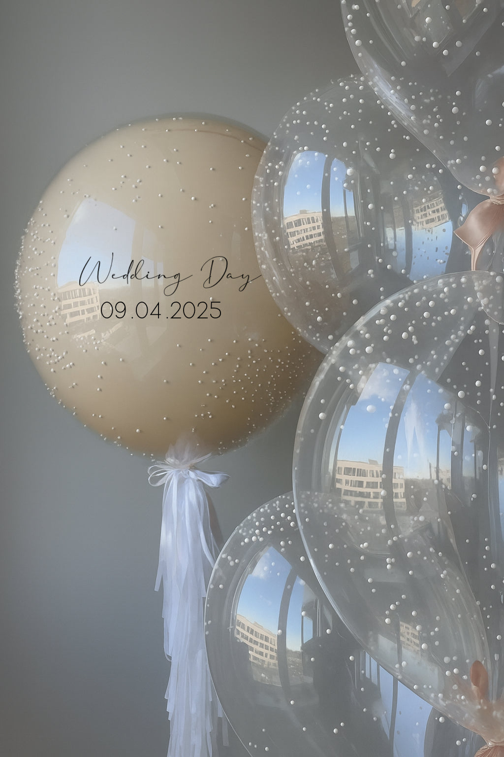 Cream Wedding Day - Balloon Set