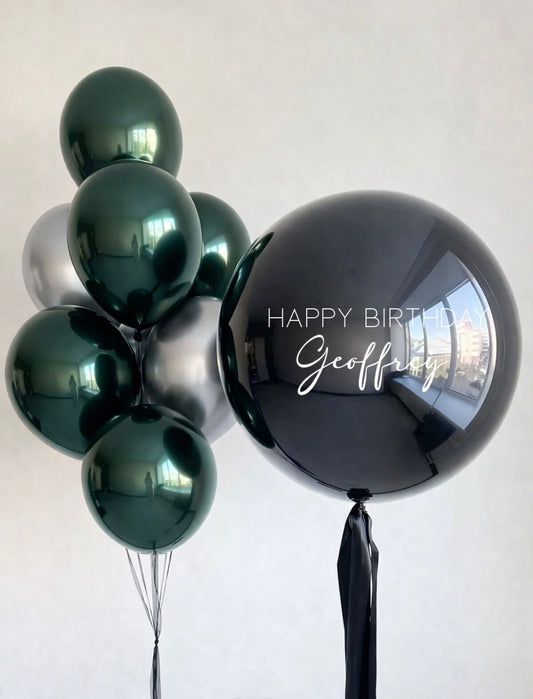 Black & Emerald Luxe - Balloon Set
